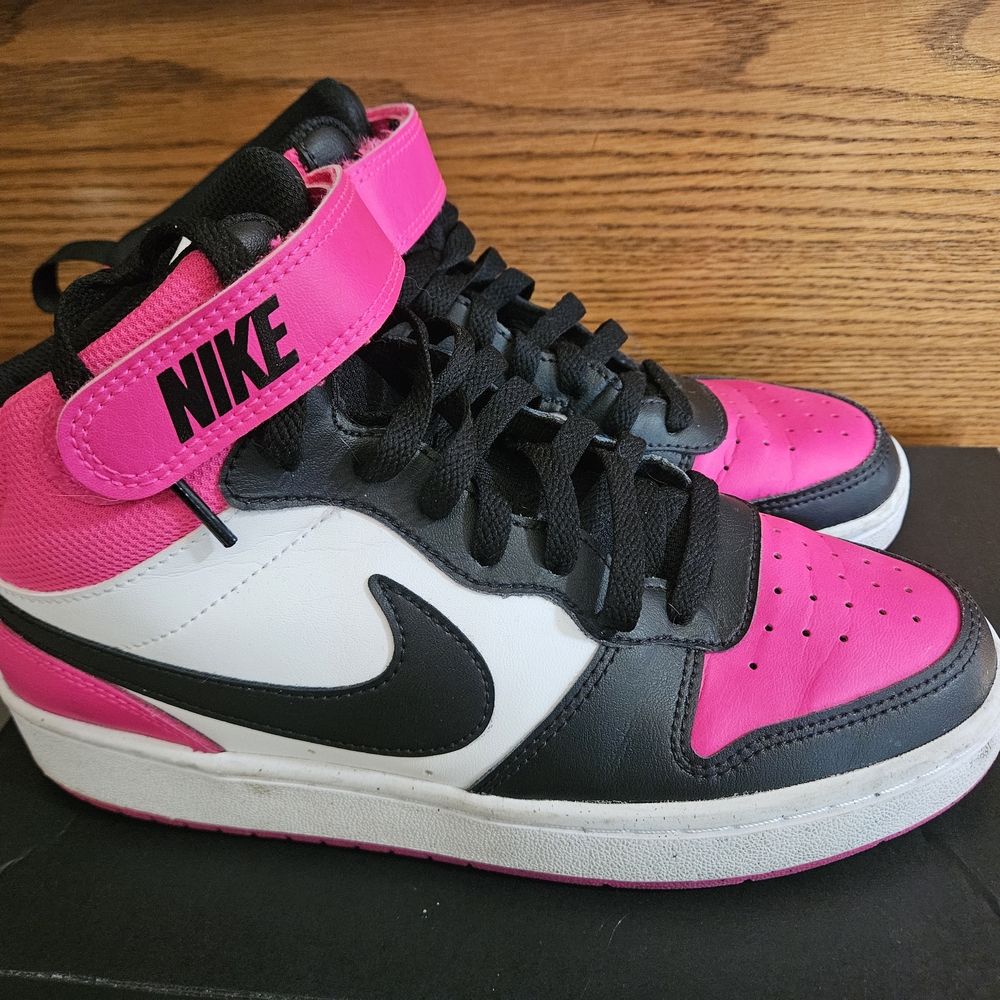 Nike Kids' Pink, Black, and White Sneakers